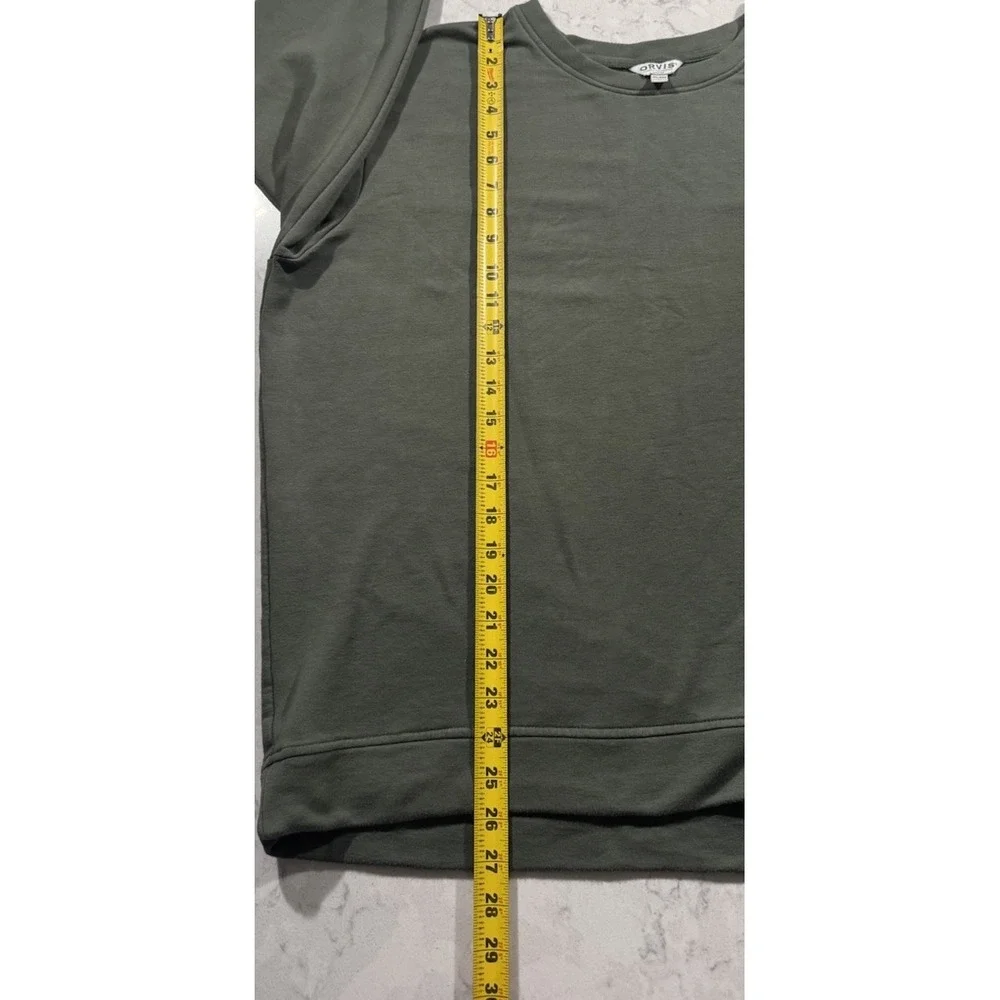 Orvis Crewneck Sweater Mens XXL Green Long Sleeve Modal Blend Stretch Outdoor